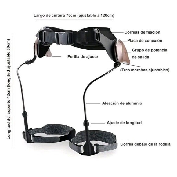 Walking Aid Bionic for Stroke Hemiplegia Lower Limb Rehabilitation Leg - Picture 5 of 10